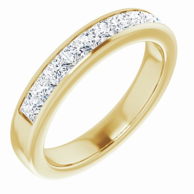 1.50 ctw Channel Set Princess Diamond Men's Ring