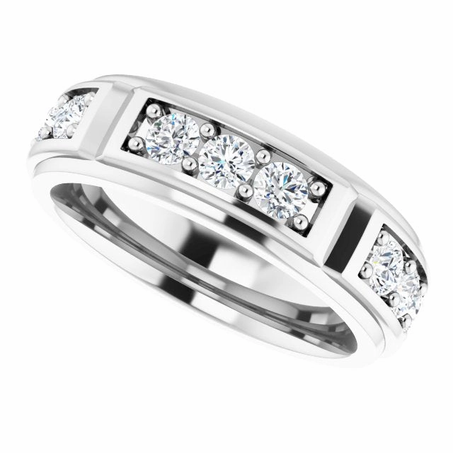 1.50 ctw Prong Set Round Diamond Men's Ring