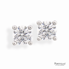 1.61ct G SI1 Diamond Platinum Earrings