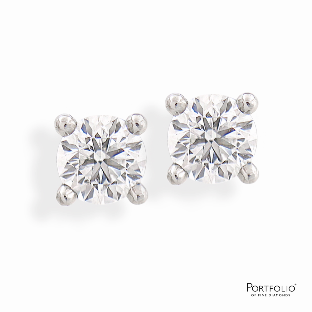 1.61ct G SI1 Diamond Platinum Earrings