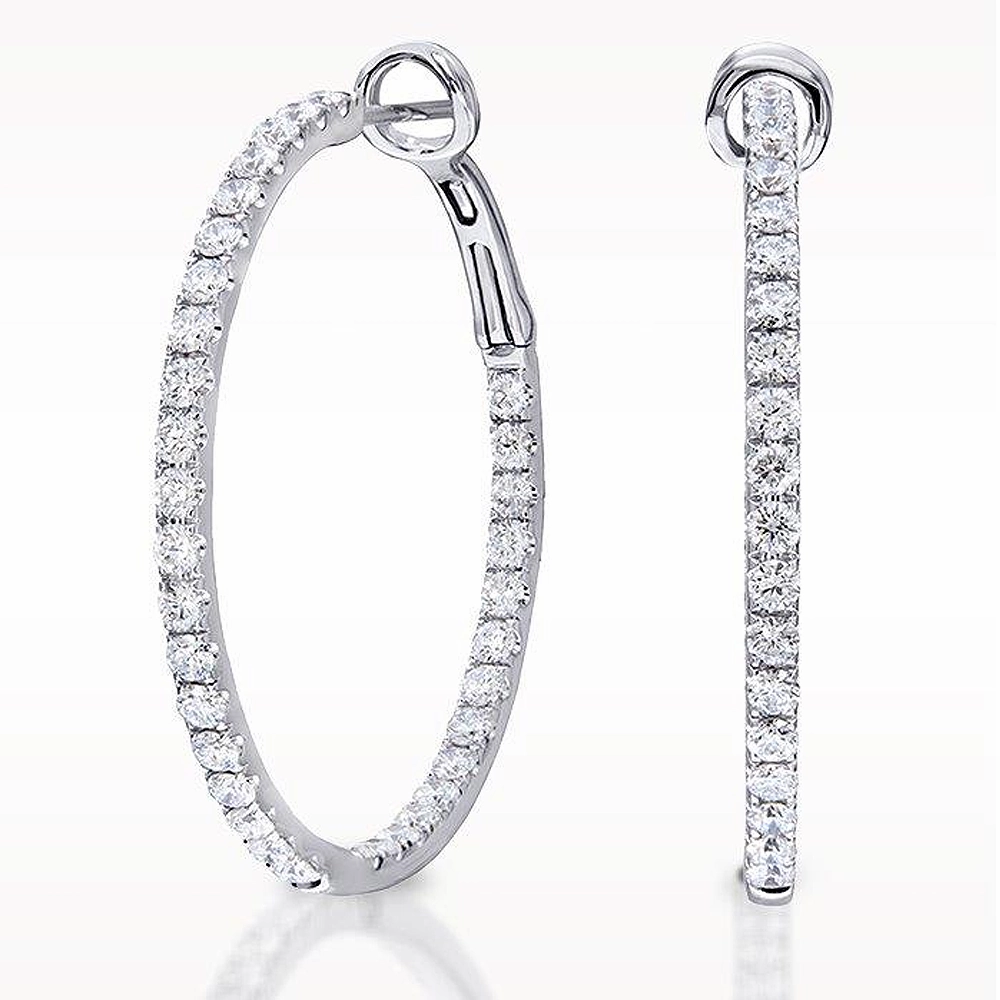 1.63ct Diamond White Gold Earrings