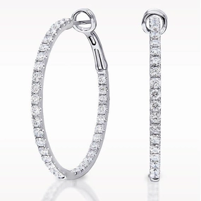 1.63ct Diamond White Gold Earrings