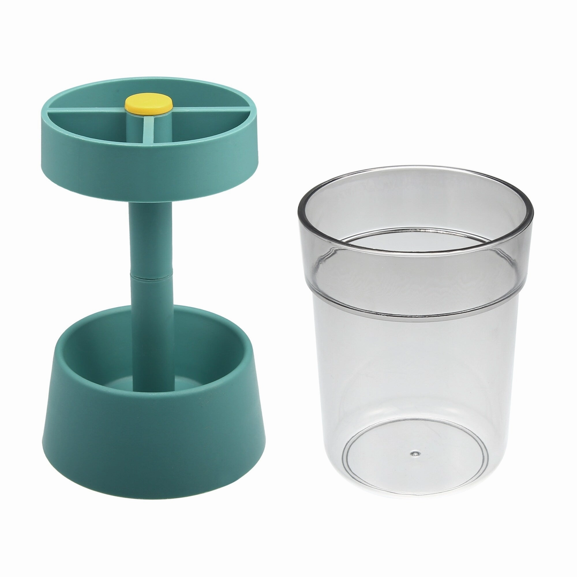 1Pc Toothbrush Holder Stand with Cover PP for Bathroom 8.66"x2.99"