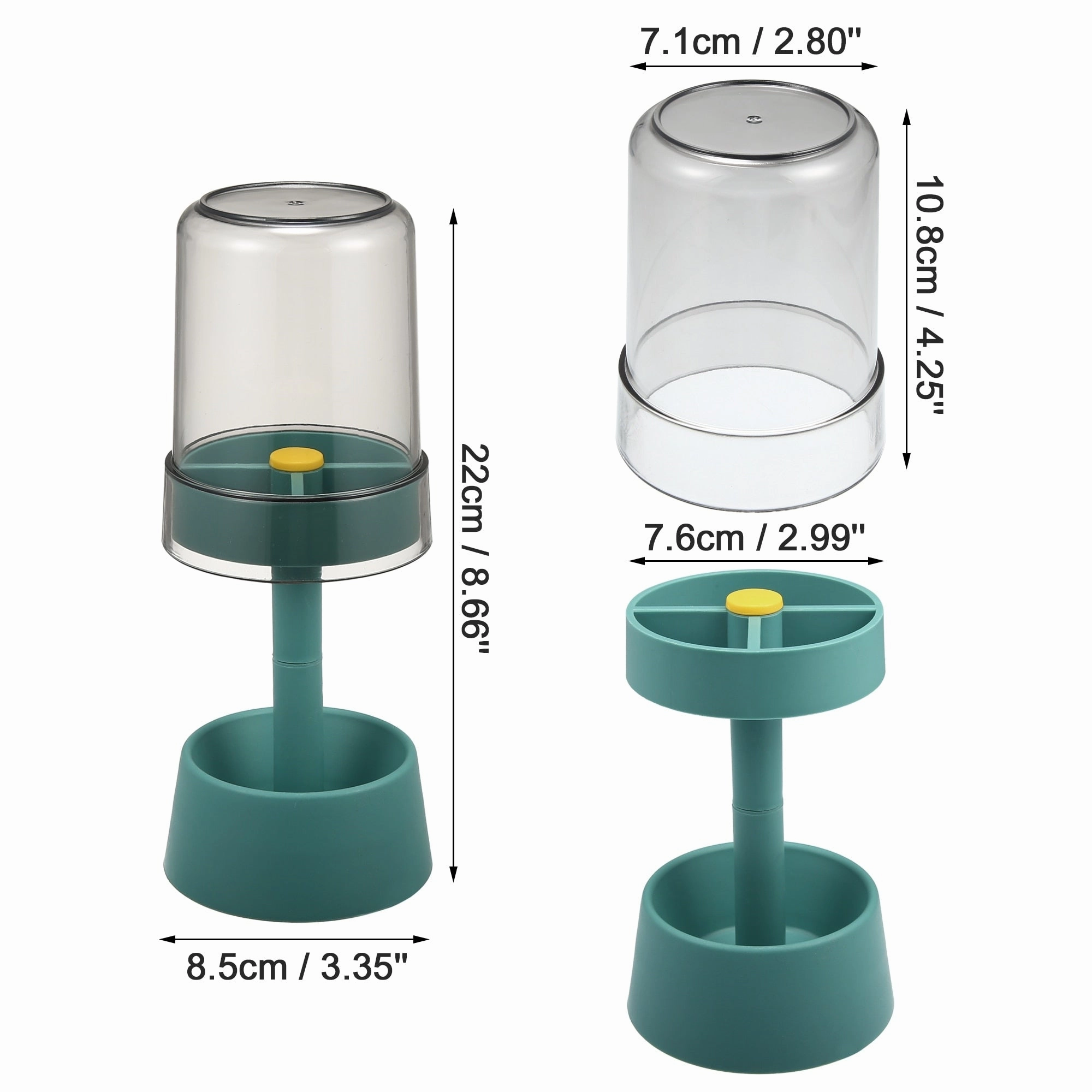 1Pc Toothbrush Holder Stand with Cover PP for Bathroom 8.66"x2.99"