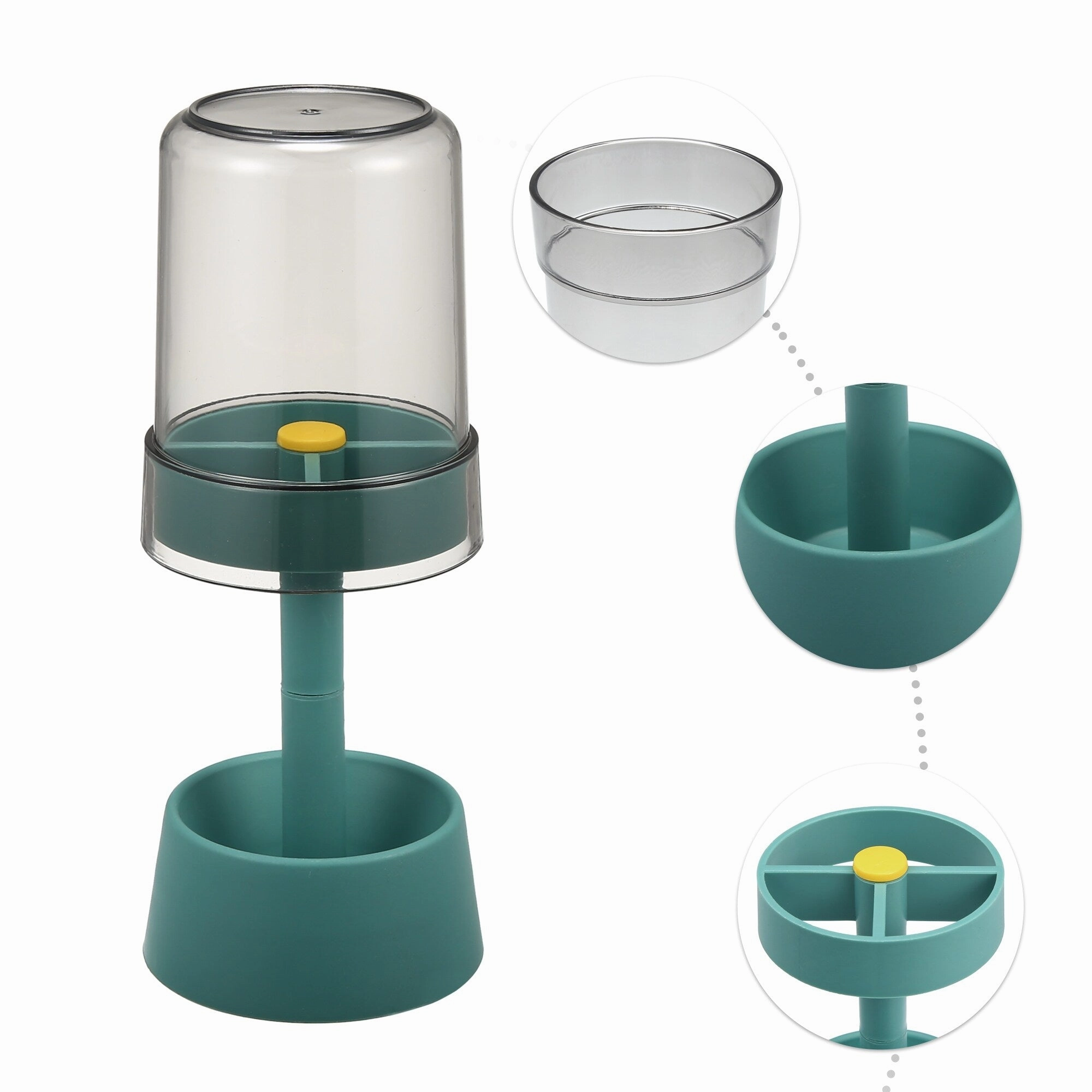 1Pc Toothbrush Holder Stand with Cover PP for Bathroom 8.66"x2.99"
