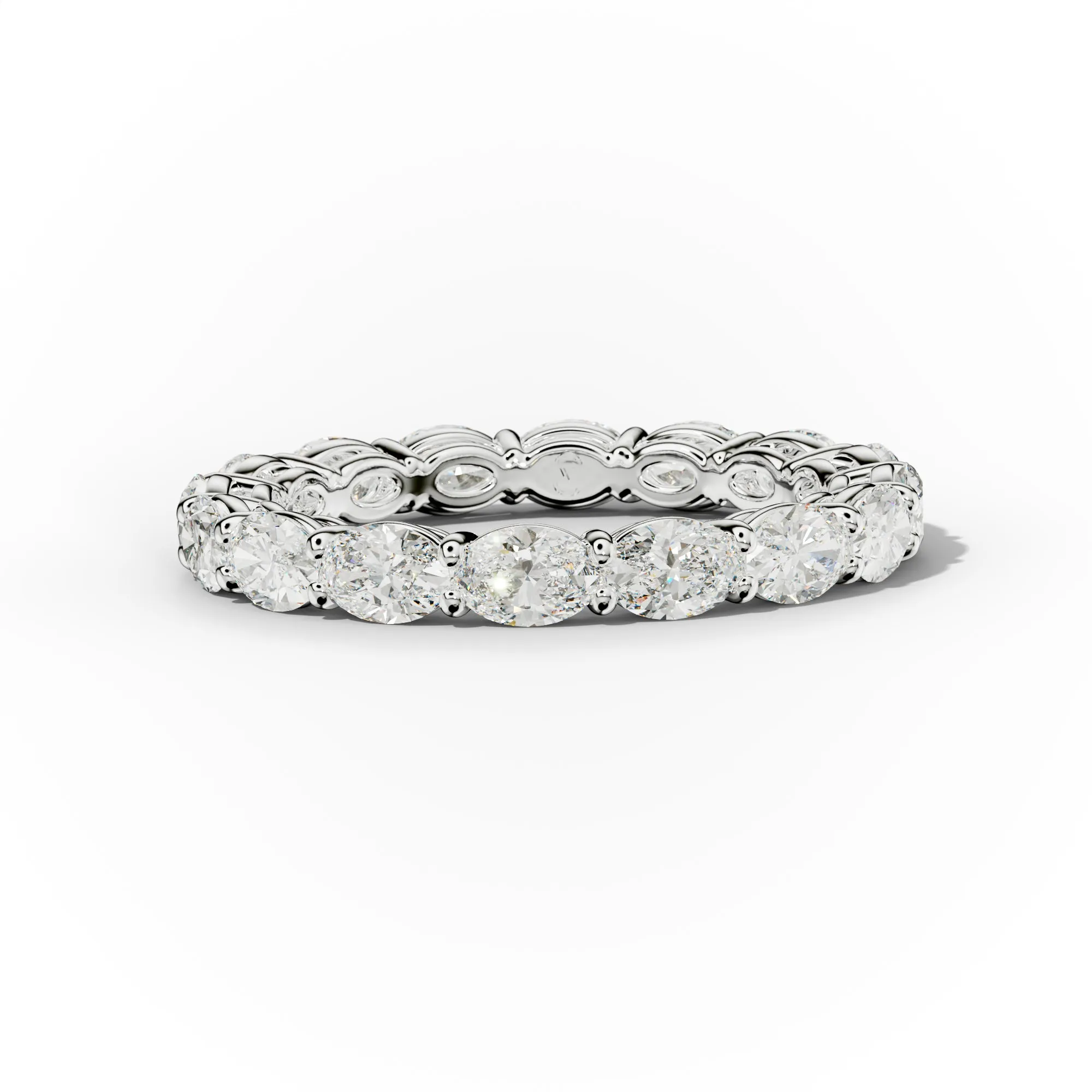 2.0 Carat East West Oval Cut Diamond Eternity Band
