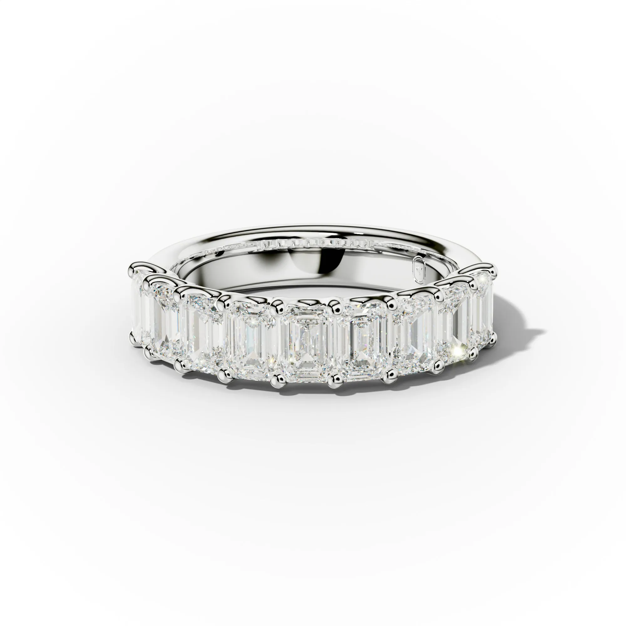 2.0 Carat Emerald Cut Diamond  Anniversary Band