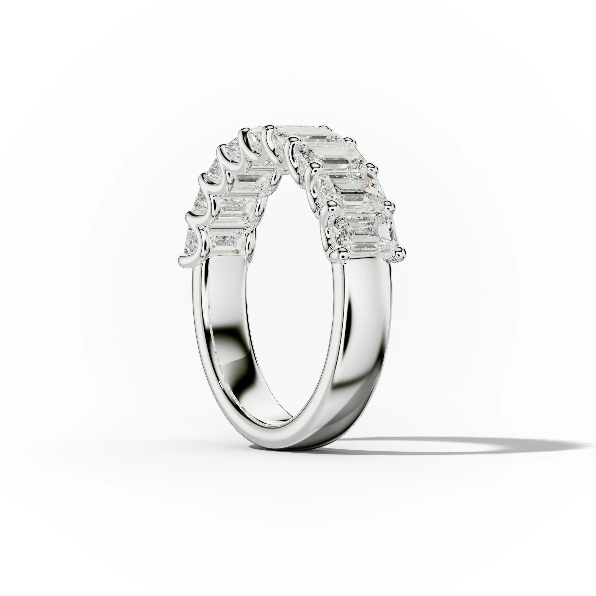 2.0 Carat Emerald Cut Diamond  Anniversary Band