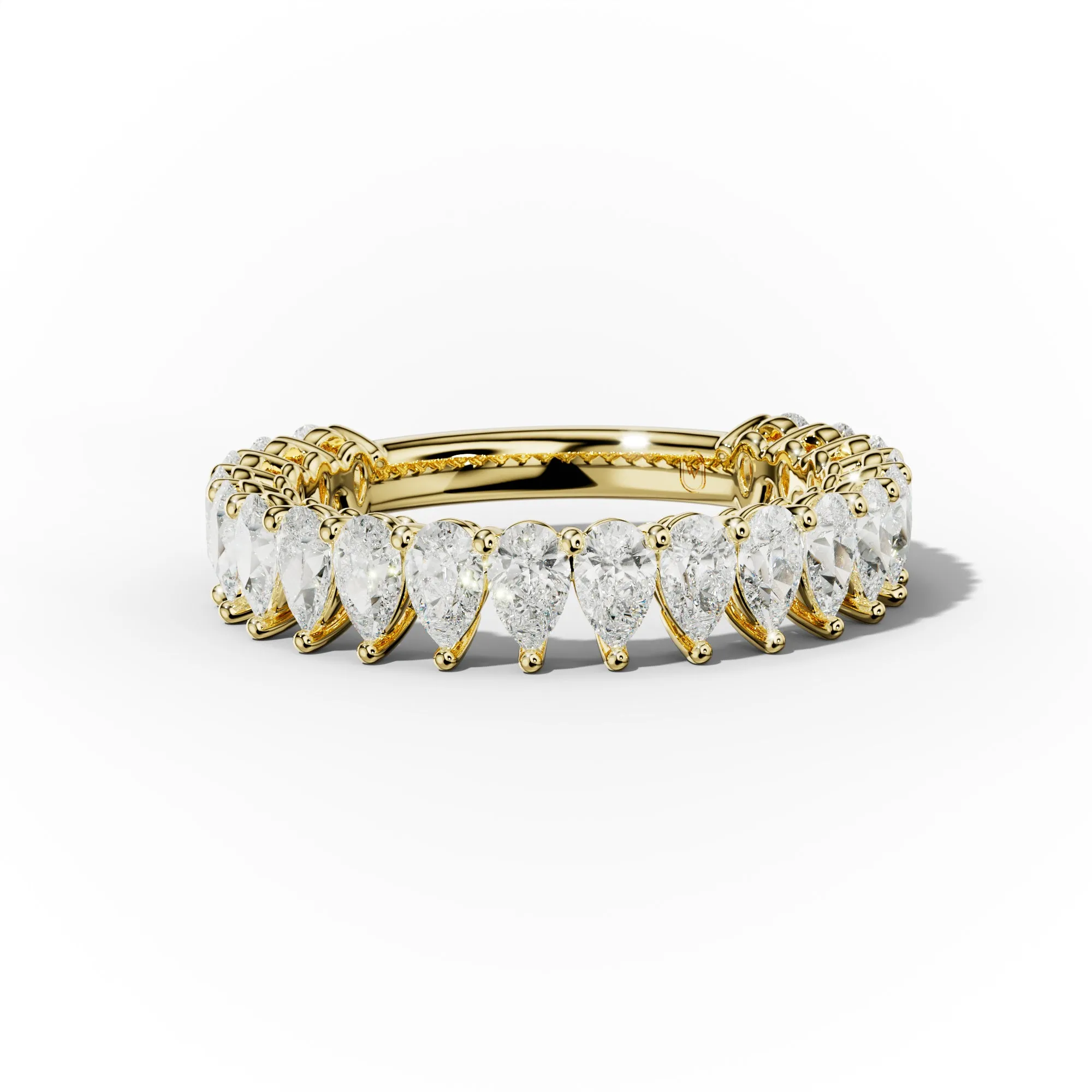 2.0 Carat Pear Shape Diamond Anniversary Band