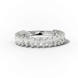 2.0 Carat Pear Shape Diamond Anniversary Band