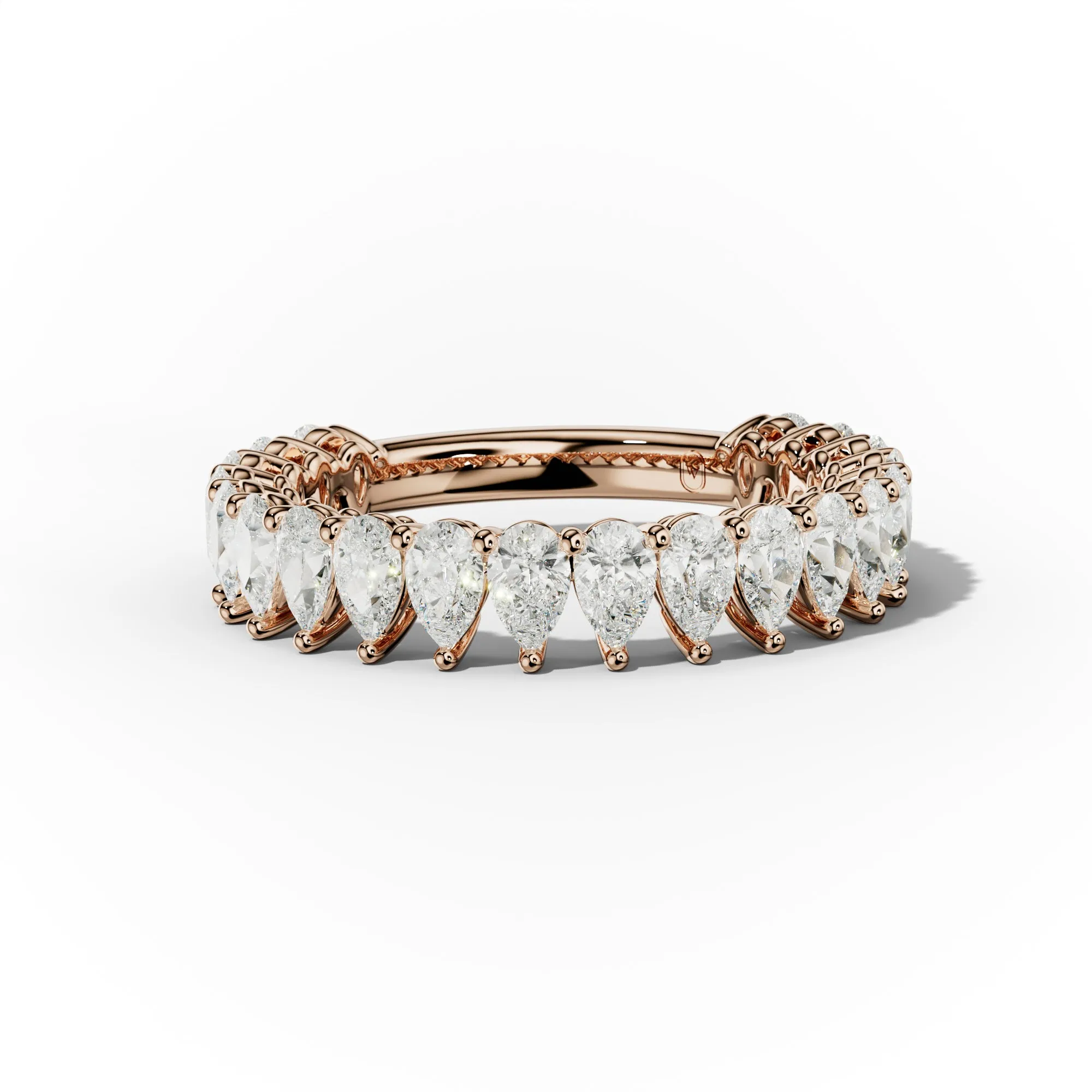 2.0 Carat Pear Shape Diamond Anniversary Band