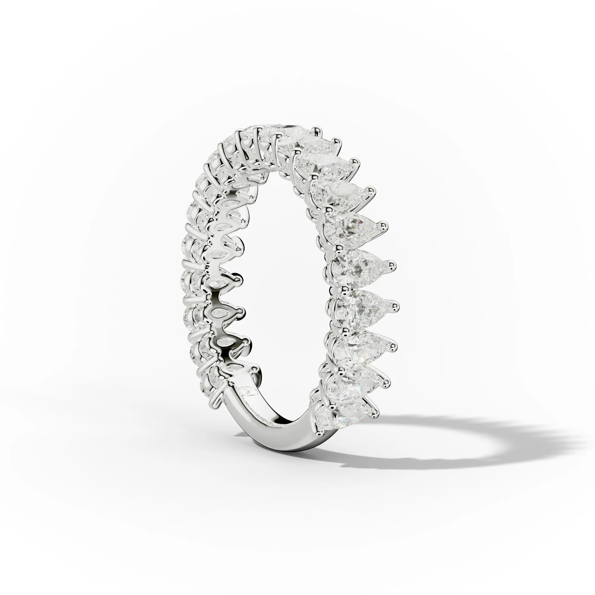 2.0 Carat Pear Shape Diamond Anniversary Band