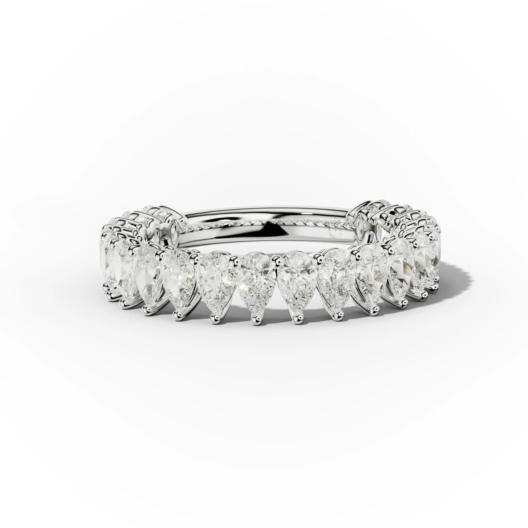 2.0 Carat Pear Shape Diamond Anniversary Band