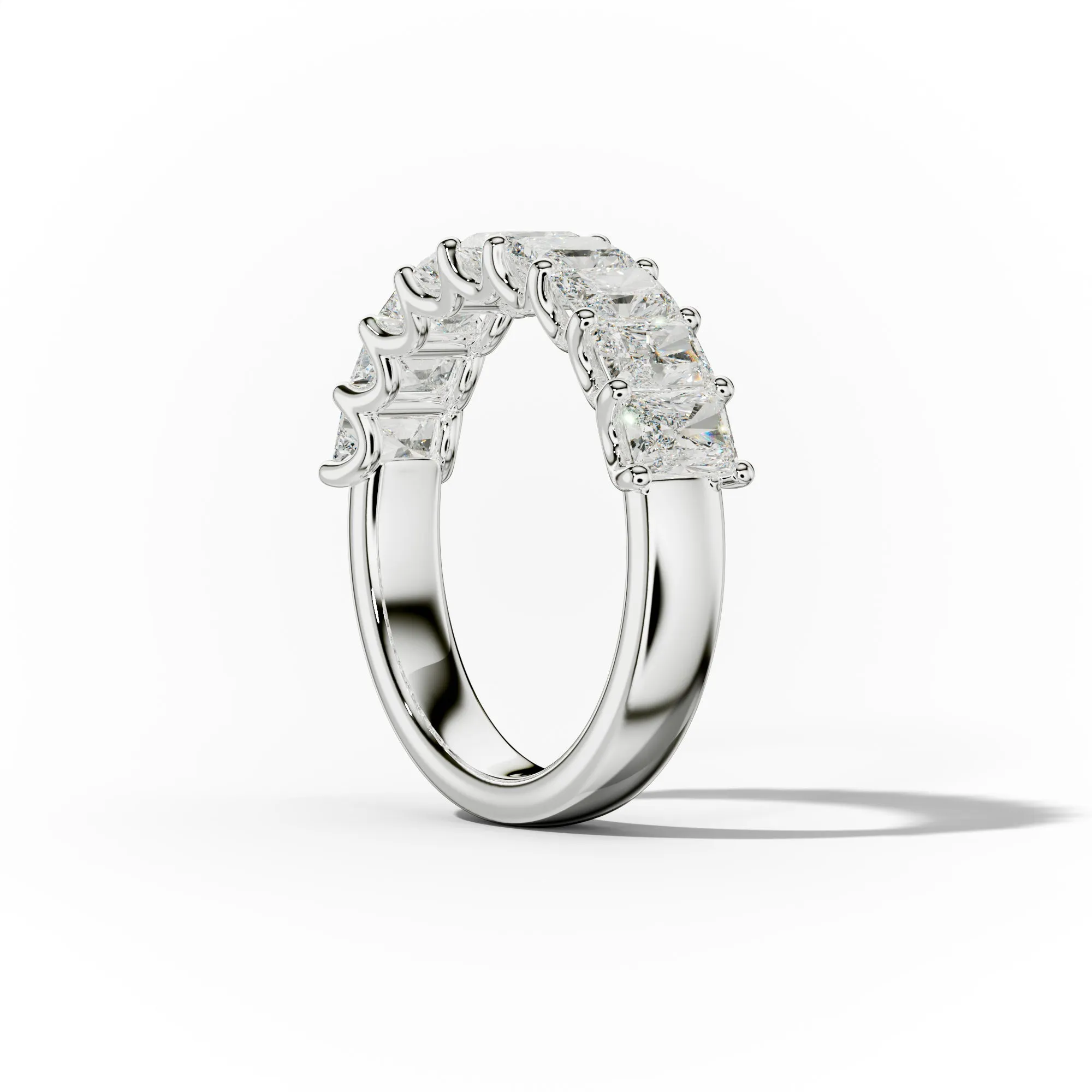 2.0 Carat Radiant Cut Diamond Anniversary band