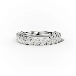 2.0 Carat Slanted Pear Diamond Anniversary Ring