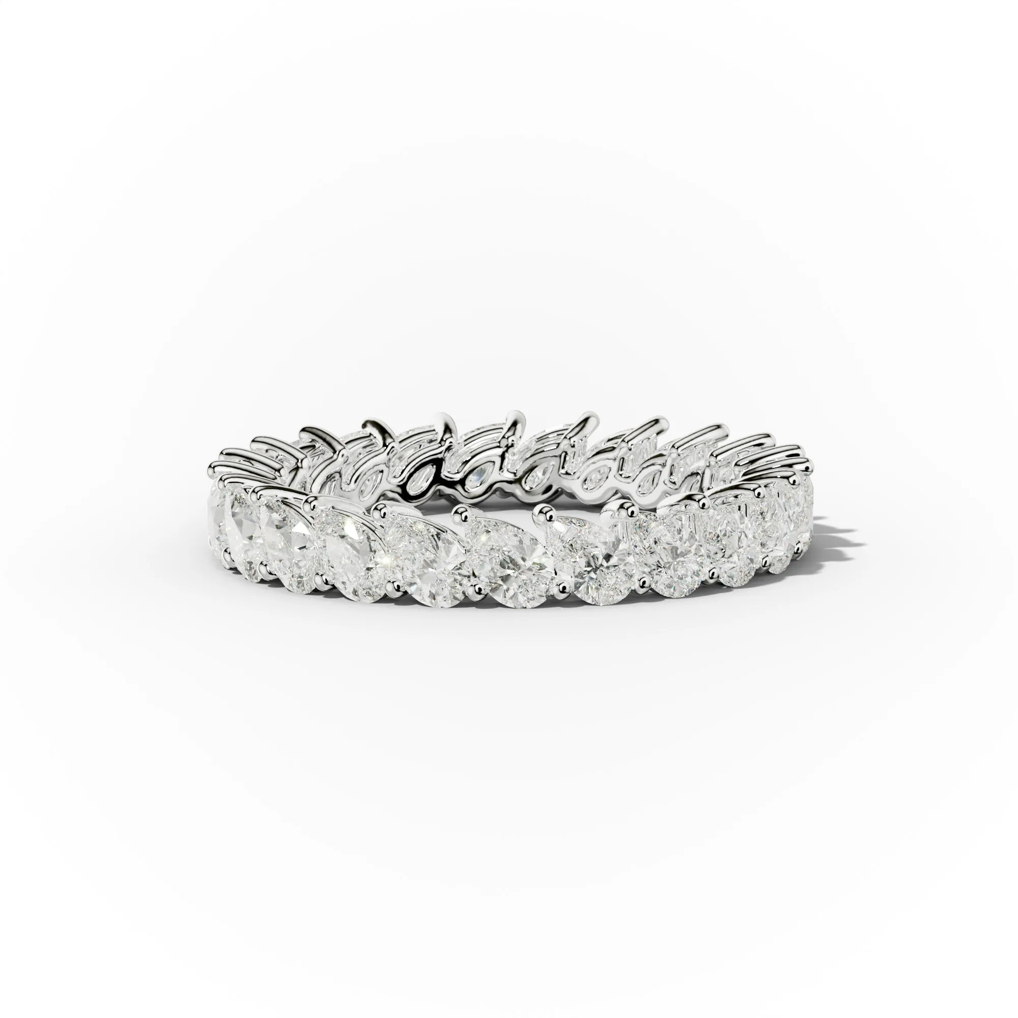 2.0 Carat Slanted Pear Shape Diamond Eternity Band