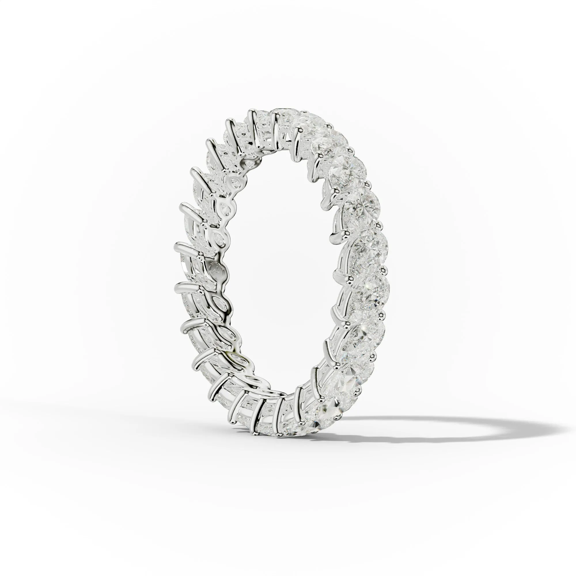 2.0 Carat Slanted Pear Shape Diamond Eternity Band
