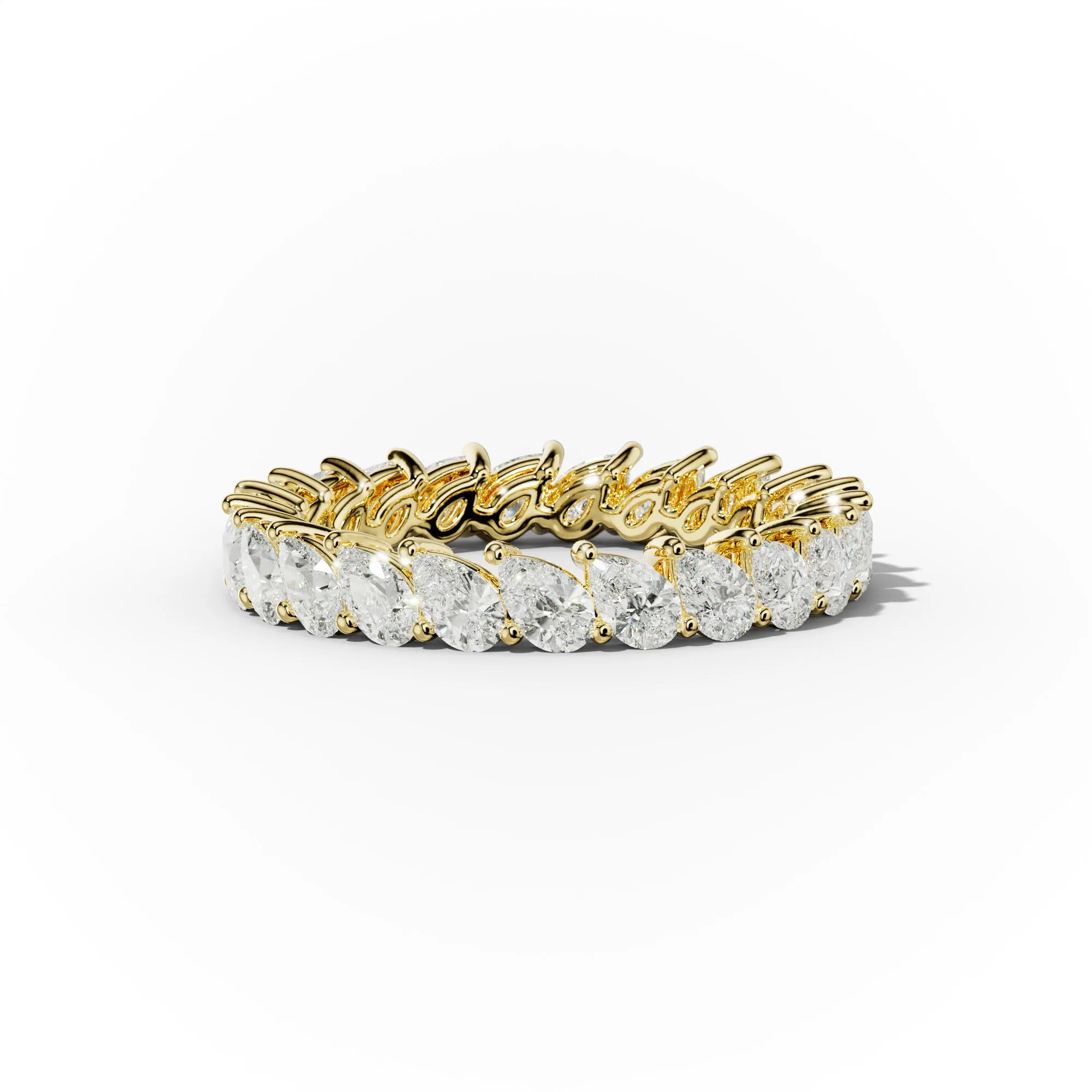 2.0 Carat Slanted Pear Shape Diamond Eternity Band