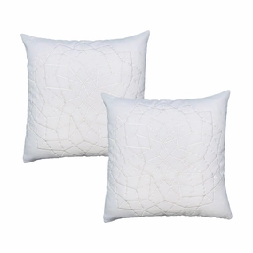 20 x 20 inch Square Accent Throw Pillows, 2-Piece Cotton Cushion with Embroidered Geometric Pattern pillows,bed pillow,sleeping cushion