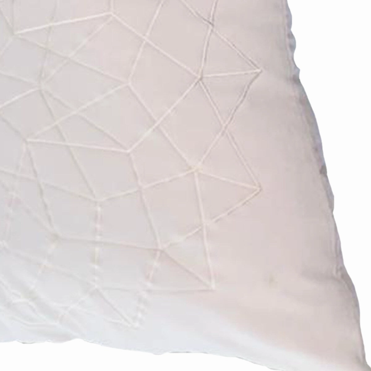 20 x 20 inch Square Accent Throw Pillows, 2-Piece Cotton Cushion with Embroidered Geometric Pattern