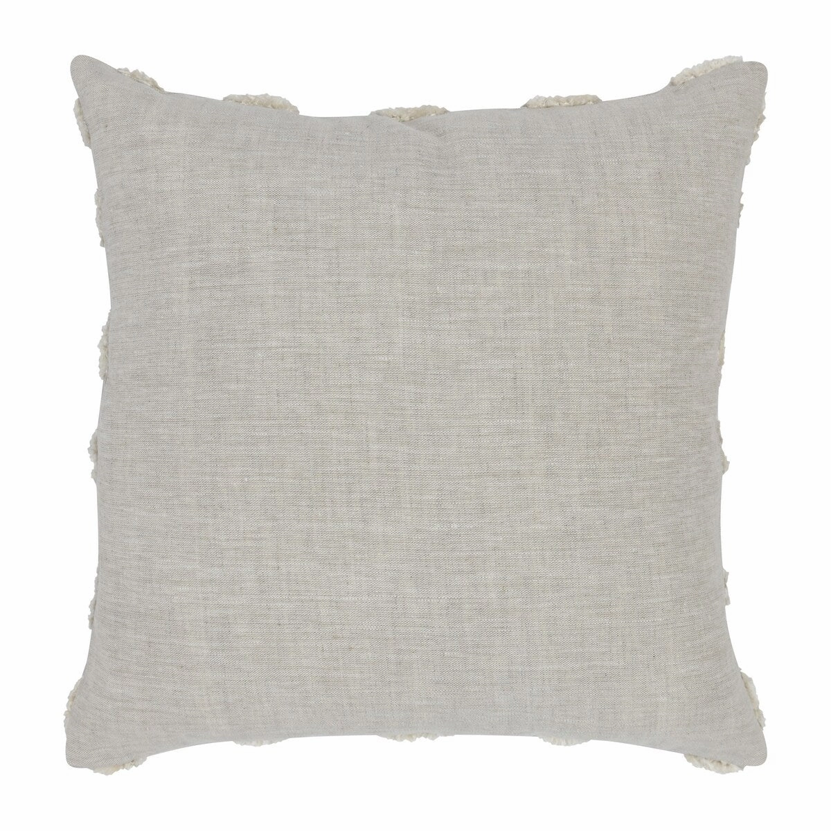 22 x 22 Modern Throw Pillow, Shag, Geometric Diamond, Ivory, Gray - Grey