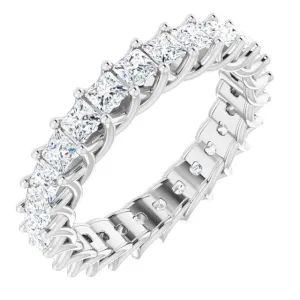 2.37 ct. Princess Cut Diamond Trellis Eternity Band