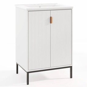 24 Undermount Bathroom Storage Cabinet and Sink Combo Set with 2 Doors bathroom storage cabinet, over toilet storage