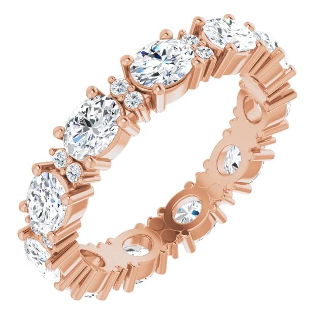 2.50 ct. Oval & Round Diamond Eternity Band