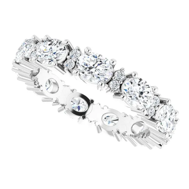 2.50 ct. Oval & Round Diamond Eternity Band