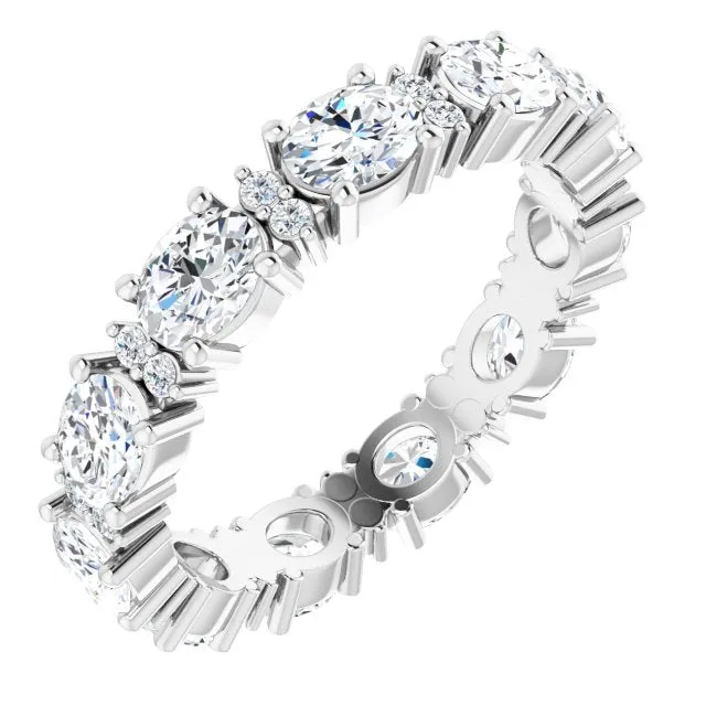2.50 ct. Oval & Round Diamond Eternity Band
