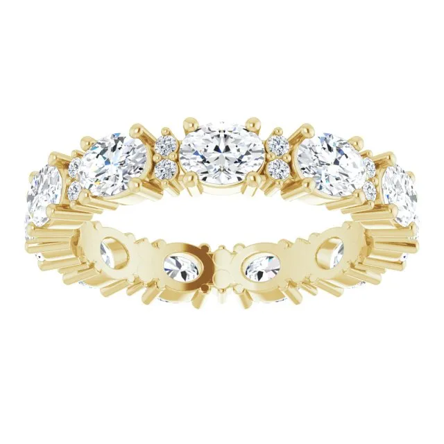 2.50 ct. Oval & Round Diamond Eternity Band