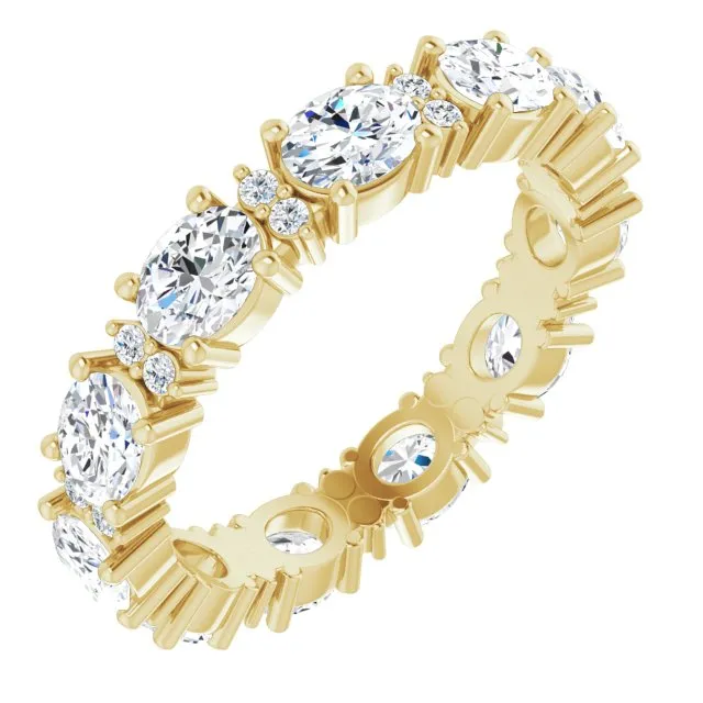 2.50 ct. Oval & Round Diamond Eternity Band