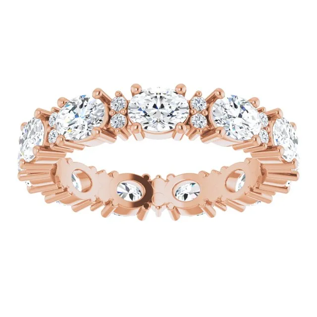 2.50 ct. Oval & Round Diamond Eternity Band