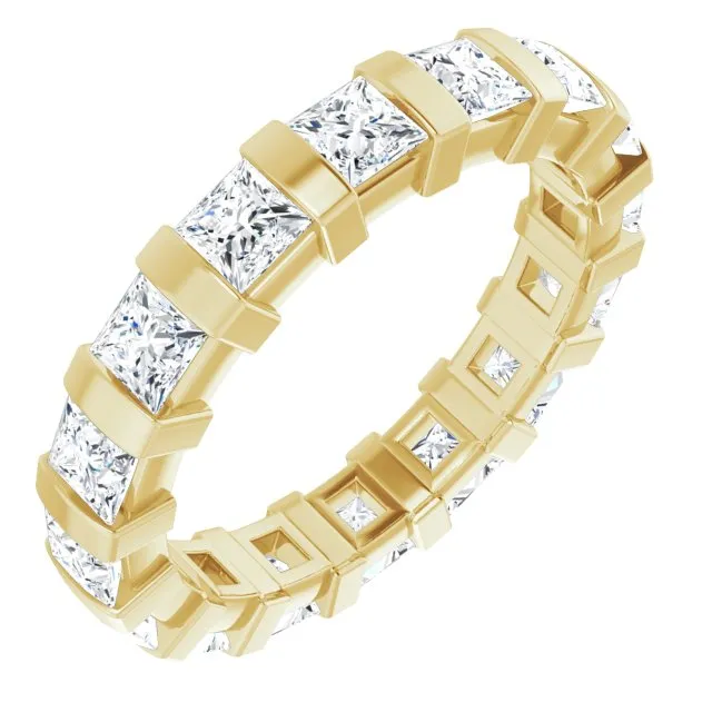 2.88 ct. Bar Set Princess Diamond Eternity Band