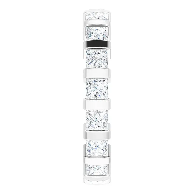 2.88 ct. Bar Set Princess Diamond Eternity Band