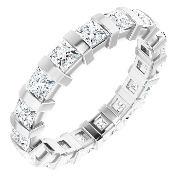 2.88 ct. Bar Set Princess Diamond Eternity Band