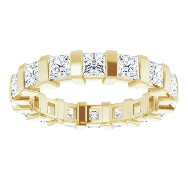 2.88 ct. Bar Set Princess Diamond Eternity Band