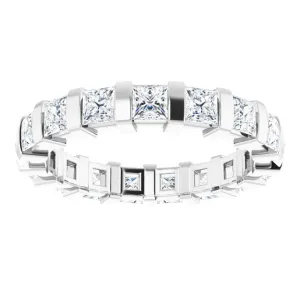2.88 ct. Bar Set Princess Diamond Eternity Band