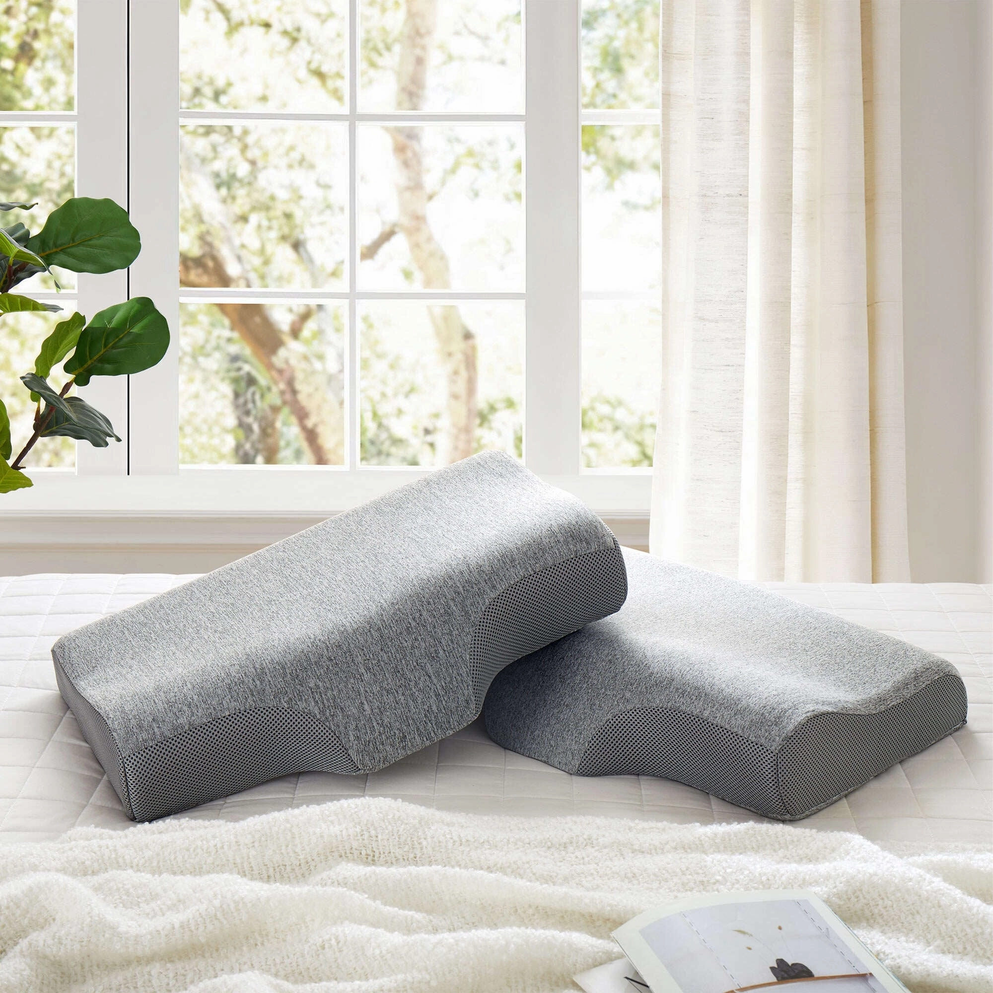 2 Pack Goose Feather Down & Alternative Pillows All Firmness Levels