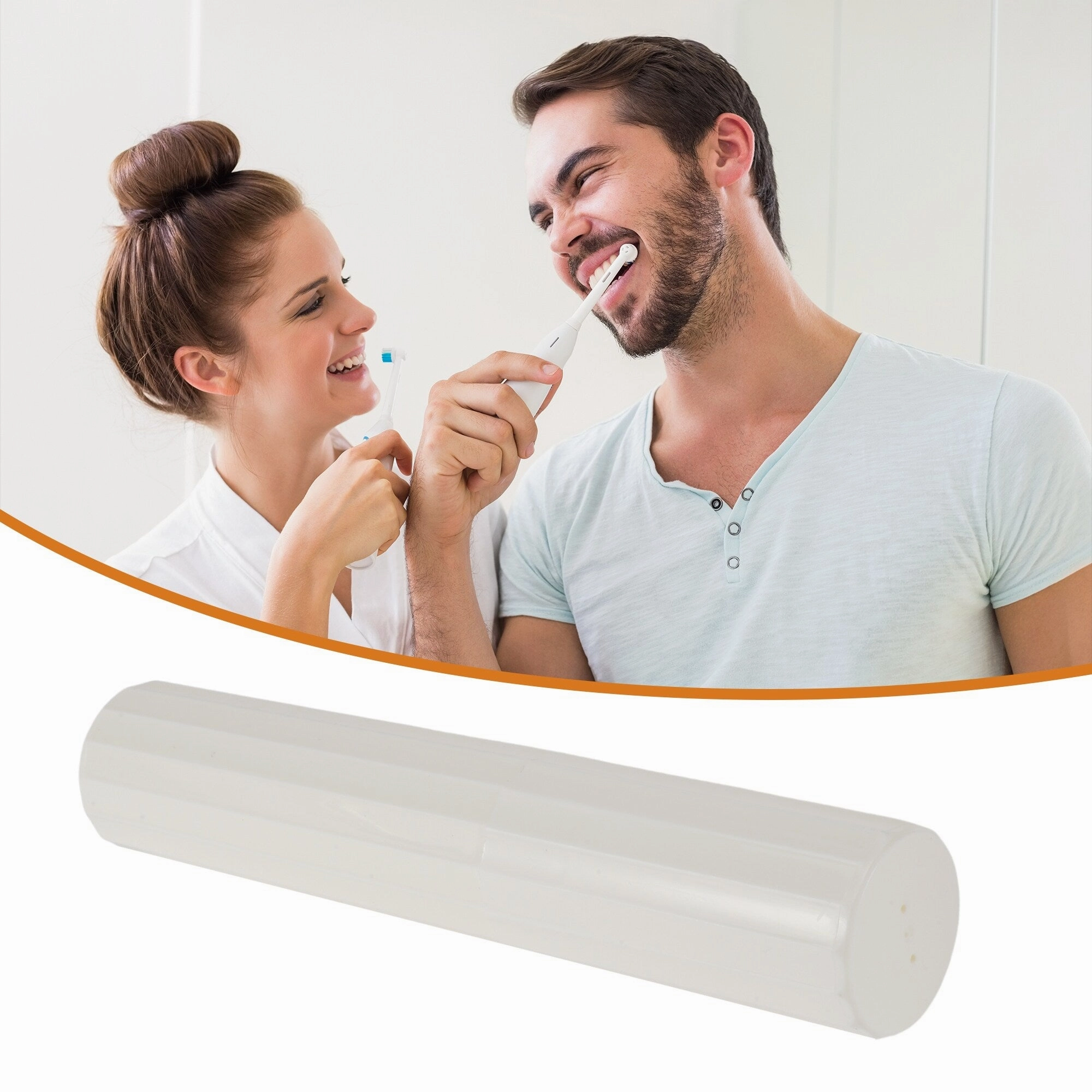 2pcs Vertical Stripe Toothbrush Case, Travel Business, 7.87"x1.50"