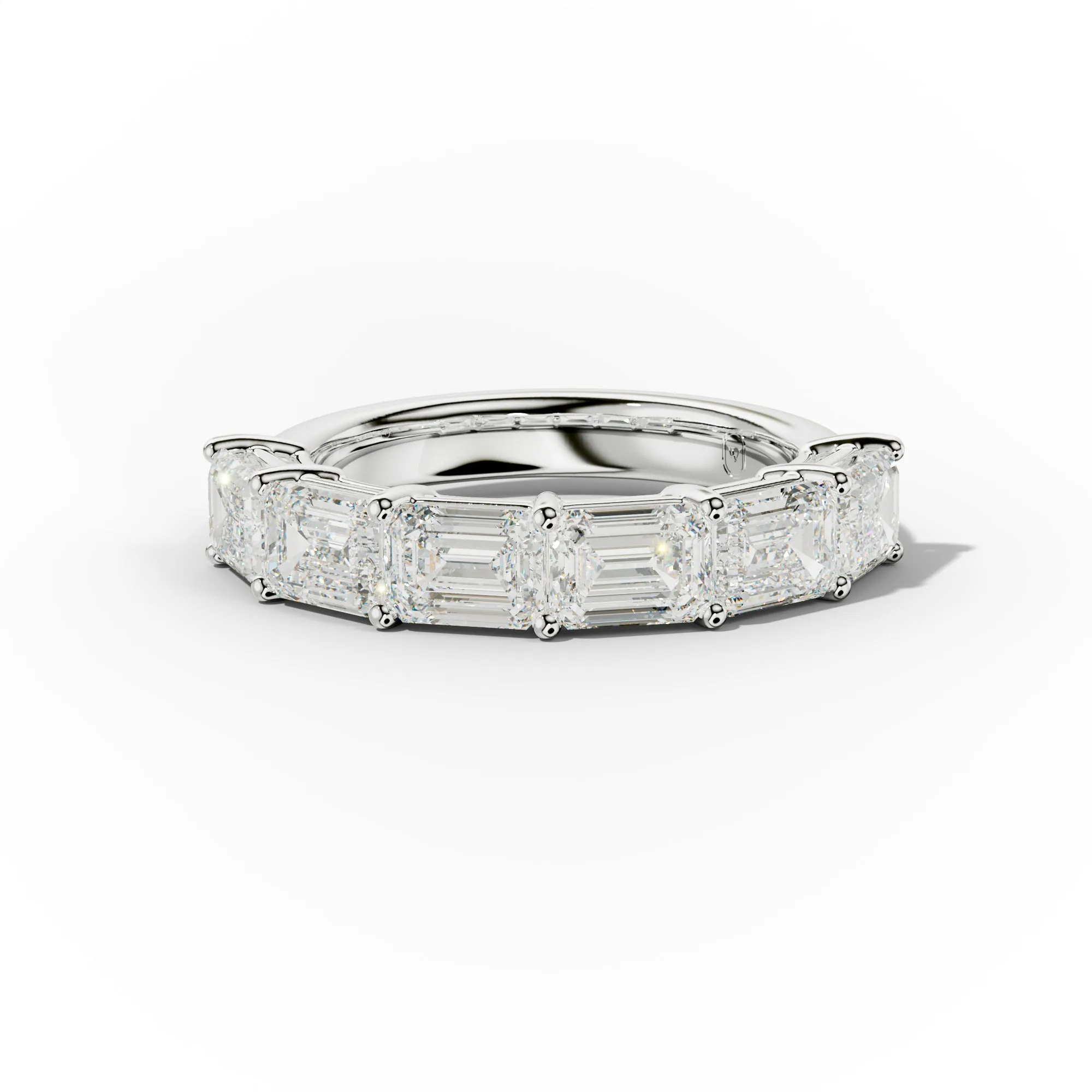 3 Carat East West Emerald Cut Diamond Anniversary Band