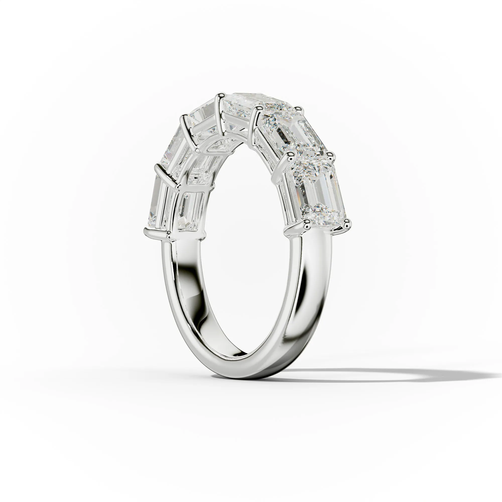 3 Carat East West Emerald Cut Diamond Anniversary Band