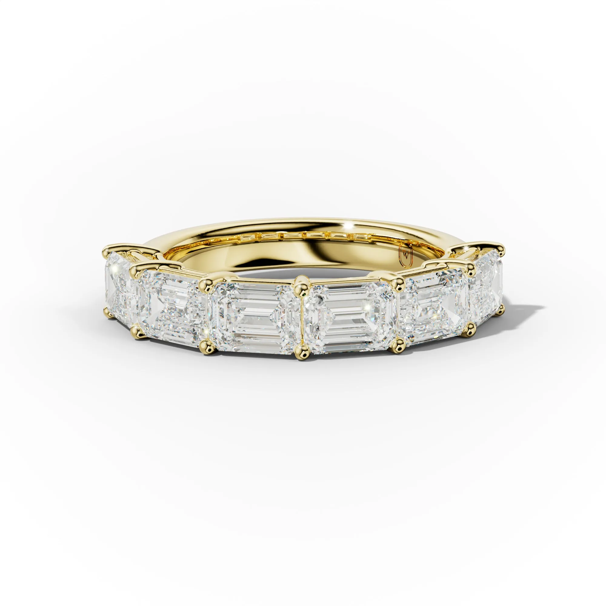 3 Carat East West Emerald Cut Diamond Anniversary Band