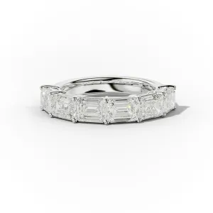 3 Carat East West Emerald Cut Diamond Anniversary Band