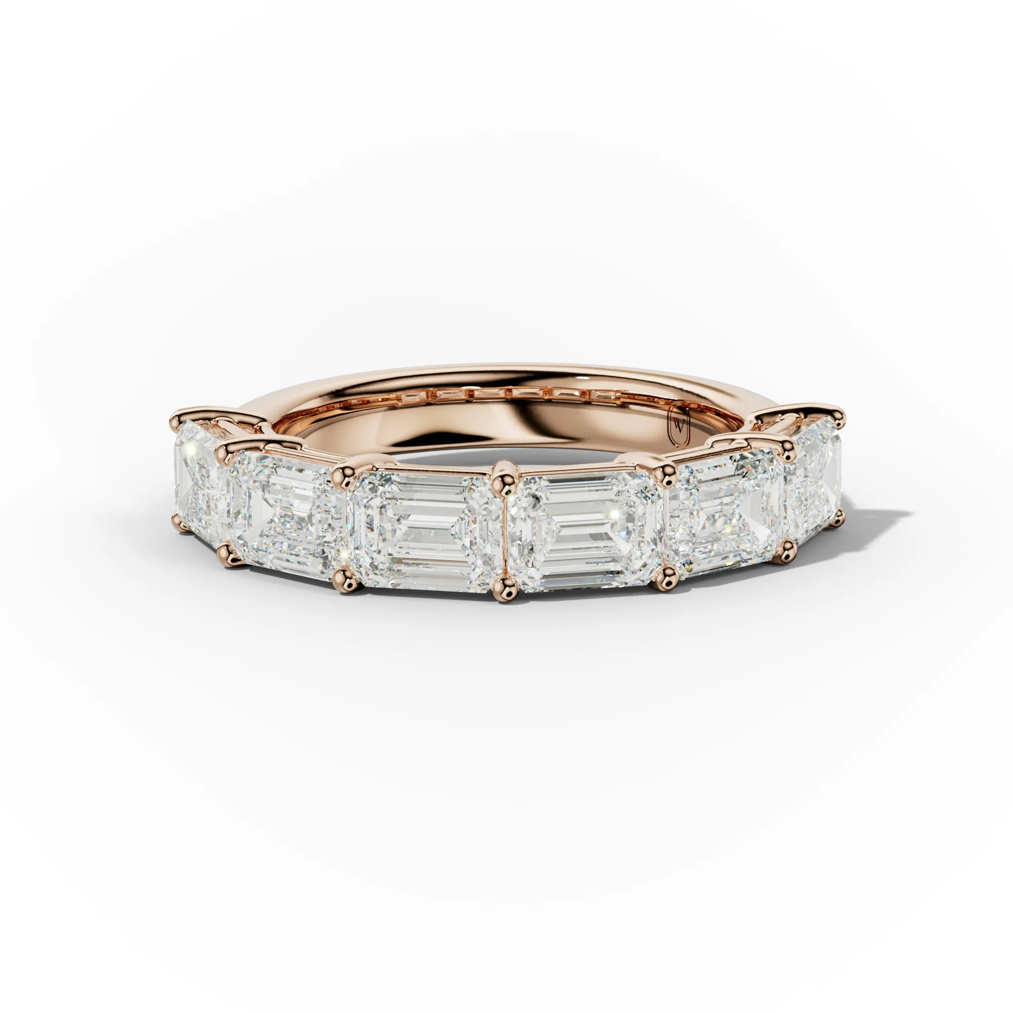 3 Carat East West Emerald Cut Diamond Anniversary Band
