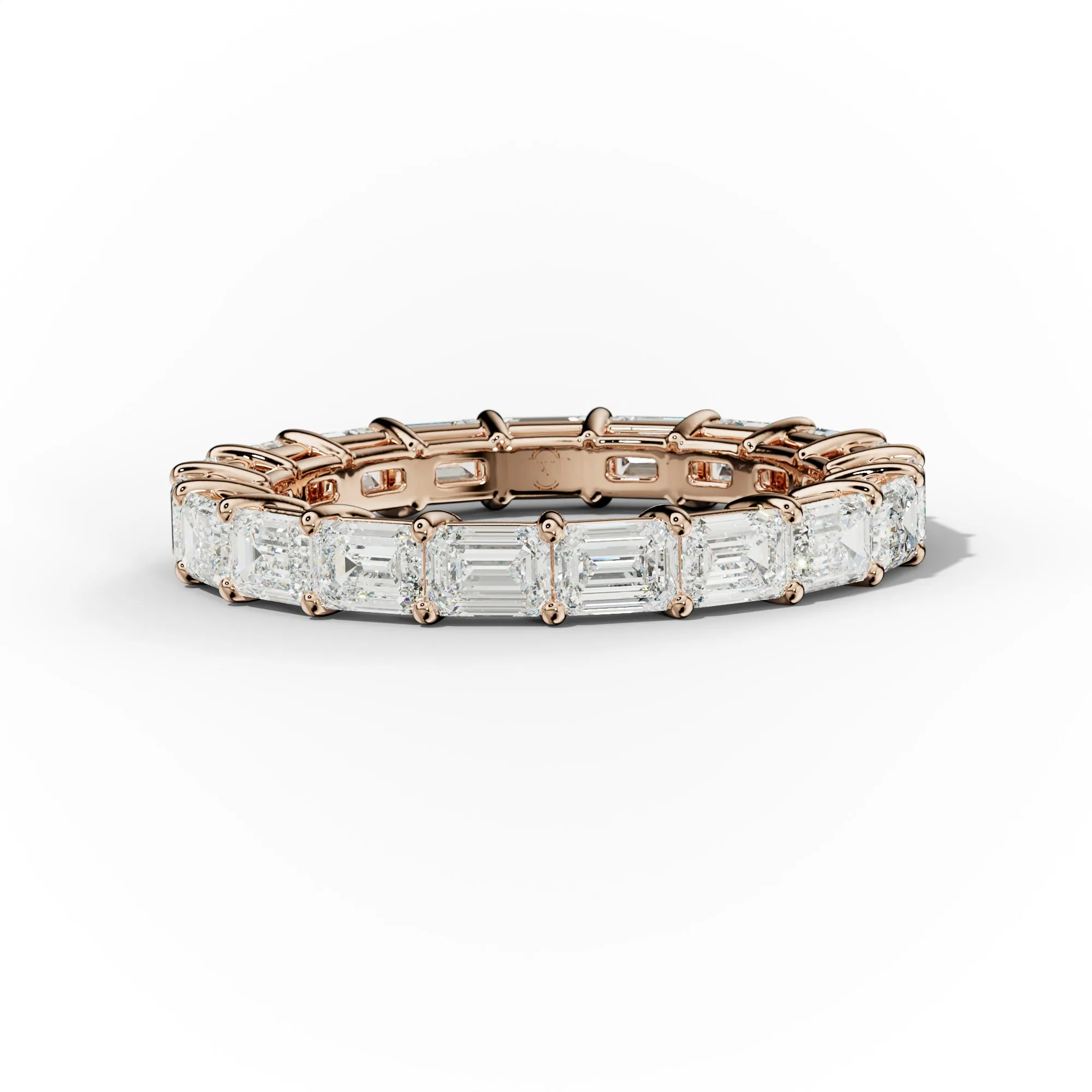 3.0 Carat East West Emerald Cut Diamond Eternity Band