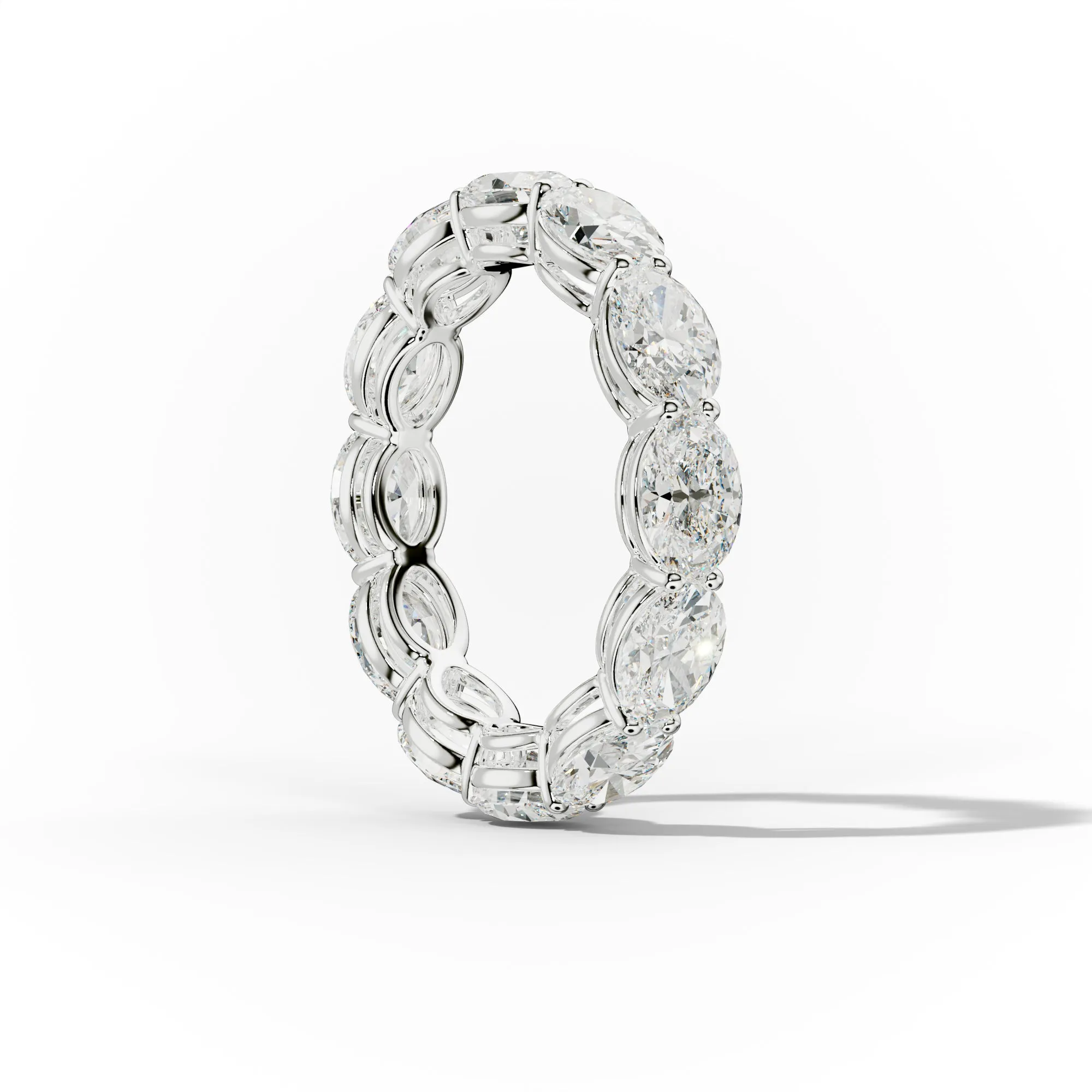 3.0 Carat East West Oval Cut Diamond Eternity Band