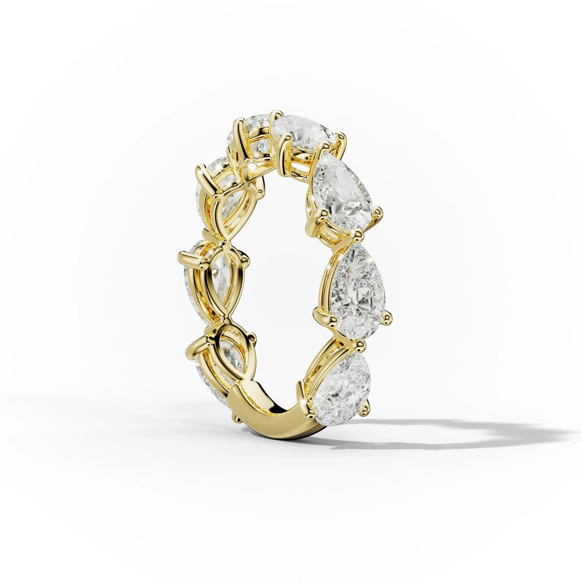 3.0 Carat East West Pear Shape Diamond Anniversary Band
