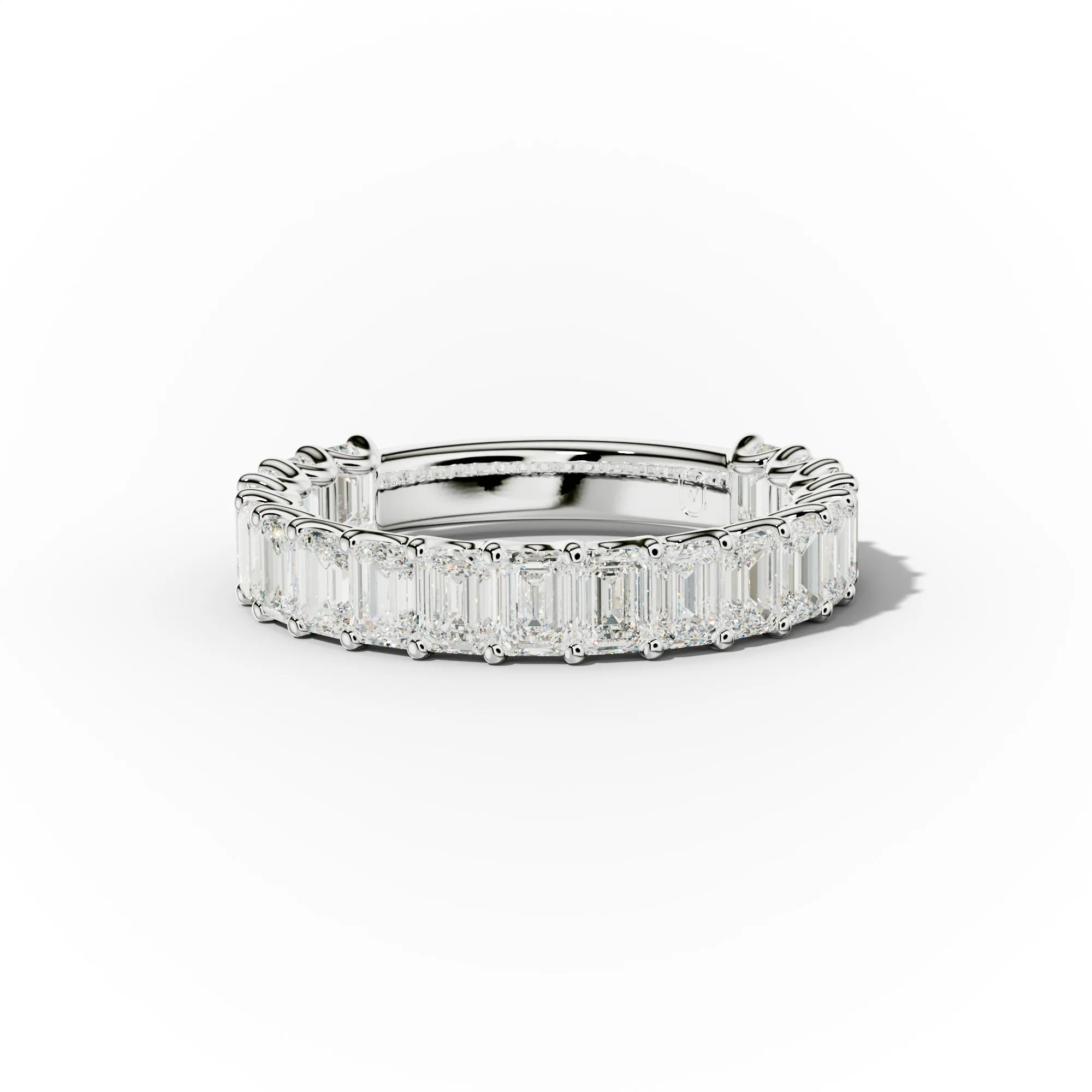 3.0 Carat Emerald Cut Diamond Anniversary Band
