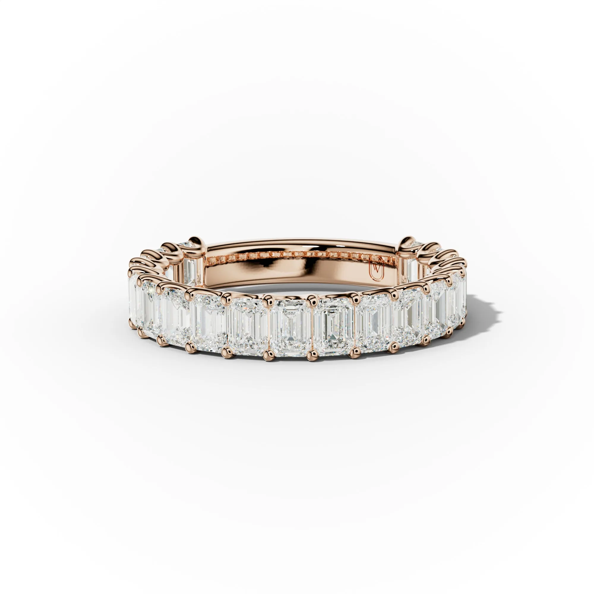 3.0 Carat Emerald Cut Diamond Anniversary Band